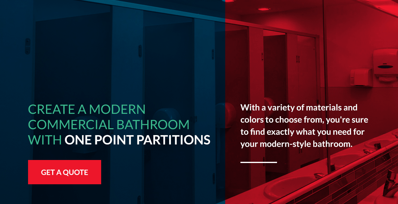 Create a Modern Commercial Bathroom With One Point Partitions