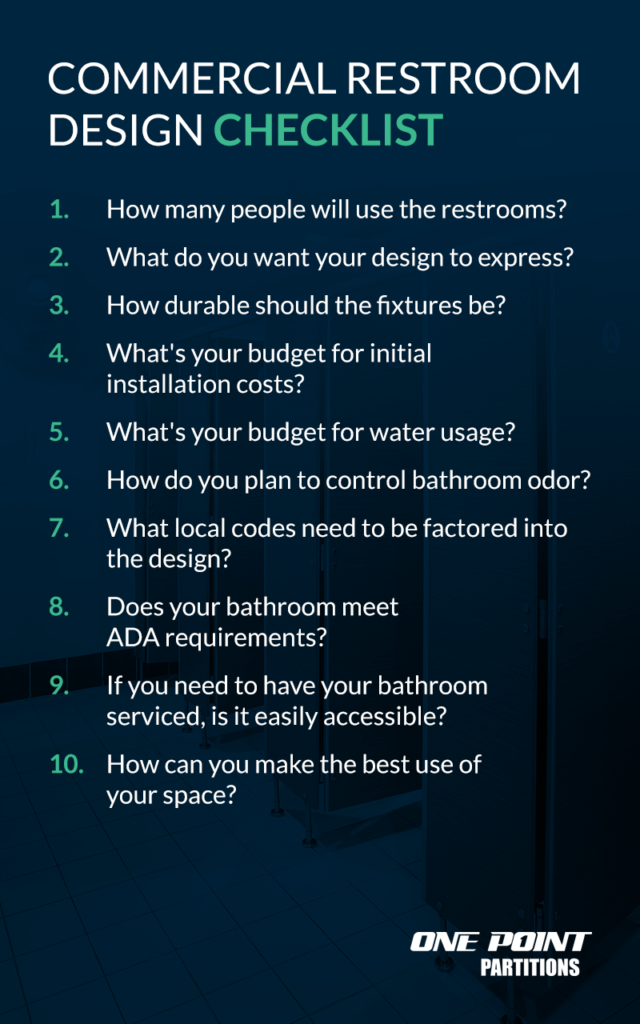 Commercial Restroom Design Guide One Point Partitions