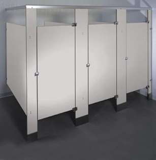 Silver Gray Phenolic Bathroom Stalls
