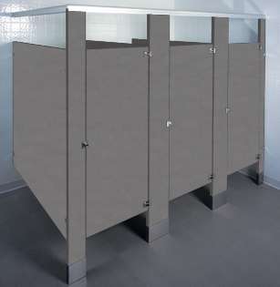 Windswept Pewter Laminate Bathroom Stalls