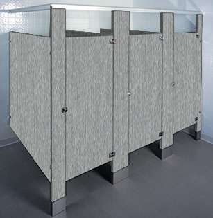Satin Stainless Laminate Bathroom Stalls