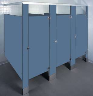 Brittany Blue Bathroom Stalls