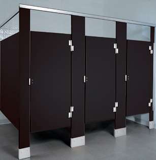 Black Plastic Bathroom Stalls
