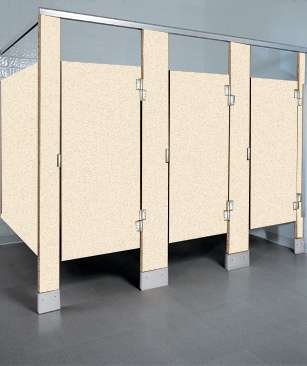 Ivory Essence Speckled Bathroom Stalls