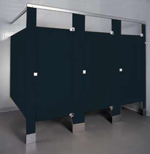 Black Phenolic Bathroom Stalls