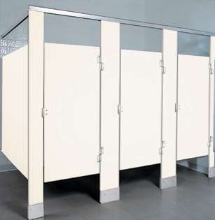 White Plastic Bathroom Stalls