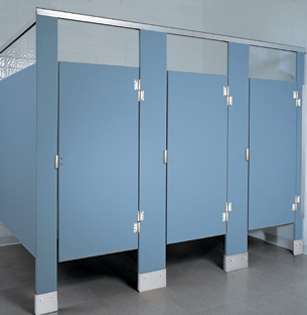 Azure Plastic Bathroom Stalls