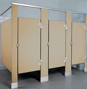 Caramel Plastic Bathroom Stalls