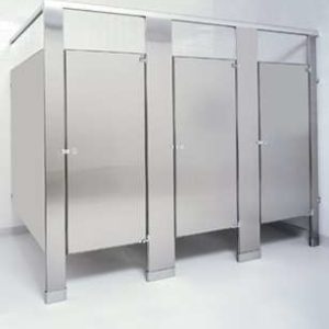 Brushed Stainless Steel Bathroom Stalls