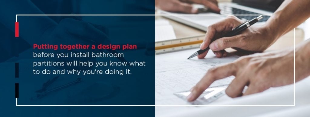 Create a design plan before you install bathroom partitions