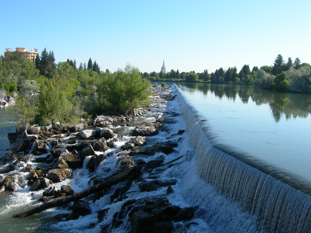 Idaho Falls Idaho Waterfall on the Snake River