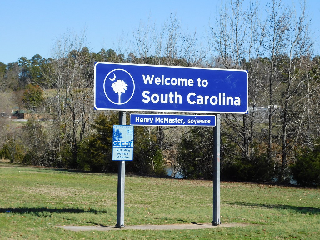 South Carolina welcome sign