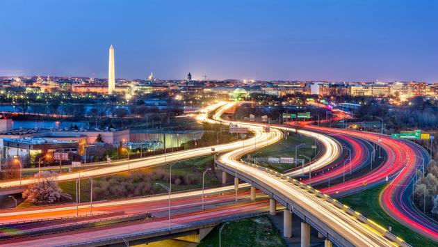 Washington DC city skyline photo timelapse