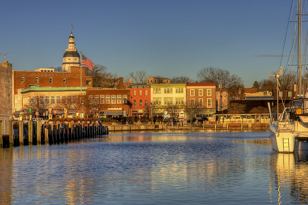 Annapolis Maryland Waterfront at Sunset