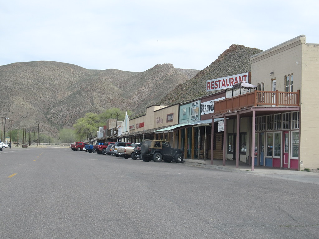 Nevada small town street view