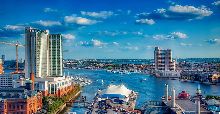 Baltimore harbor skyline