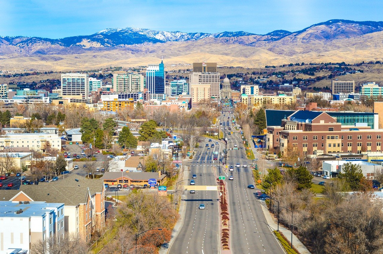 Beautiful downtown Boise Idaho skyline
